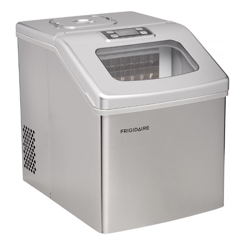 Photo 1 of Frigidaire 40 Lbs Countertop Clear Square Ice Maker EFIC452-SS Stainless Steel
