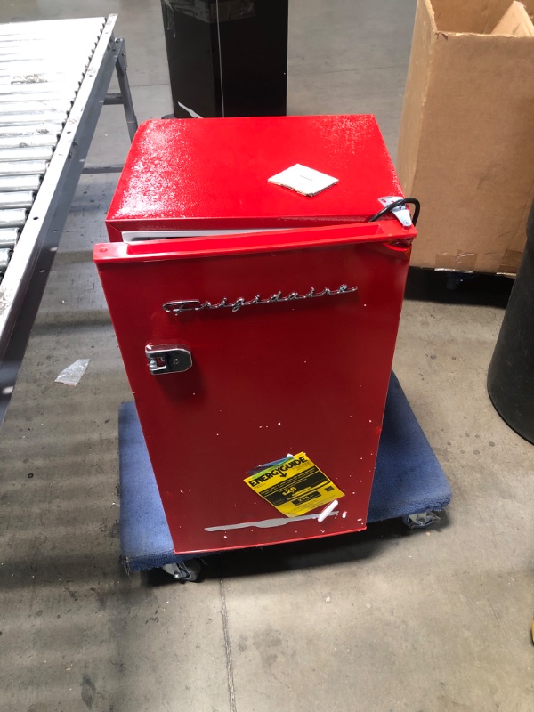 Photo 4 of ***PARTS ONLY*** Frigidaire 3.2 Cu. Ft. Retro Compact Refrigerator with Side Bottle Opener EFR376, Red