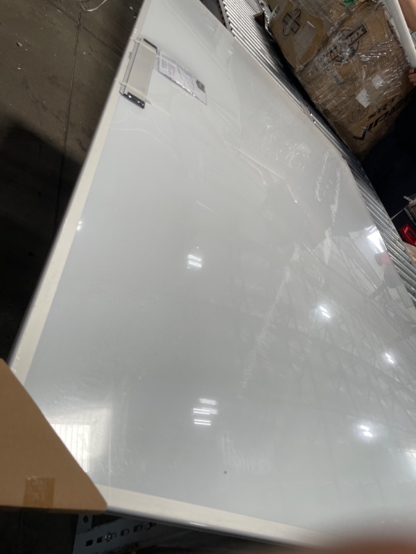 Photo 1 of Amazon Basics Whiteboard Drywipe Magnetic with Pen Tray and Aluminium Trim, 180 Cm X 120 Cm (WxH)
