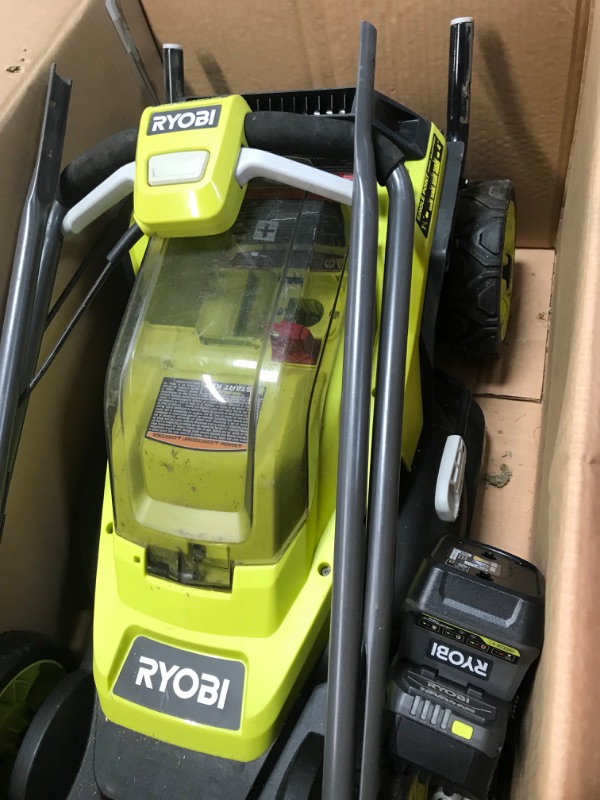 Photo 4 of (NOT FUNCTION)RYOBI ONE+ 18V 13 in. Cordless Battery Walk Behind Push Lawn Mower with 4.0 Ah Battery and Charger