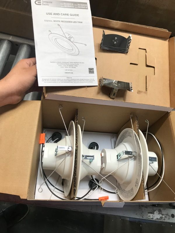 Photo 1 of Commercial Electric 5/6" LED Color Changing Recessed Trim (4-Pack)

