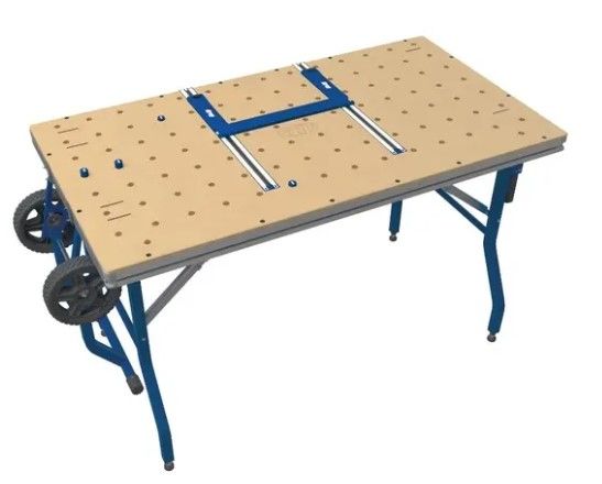 Photo 1 of (DENTED TABLE; MISSING LEGS/WHEELS) kreg project table adaptive cutting system, 55"