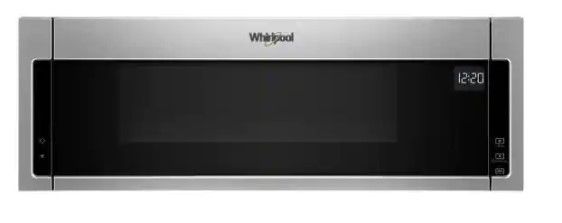 Photo 1 of (DENTED COMPONENT&SIDES/CORNER) Whirlpool 1.1 cu. ft. Over the Range Low Profile Microwave Hood Combination in Stainless Steel