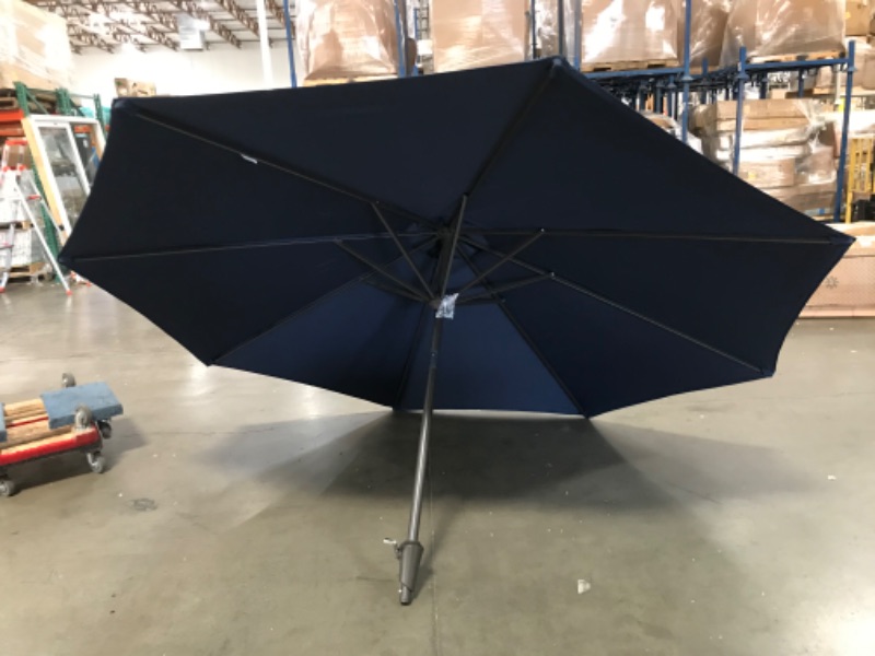 Photo 3 of (CRACKED TOP) MEWAY 10ft Patio Umbrella, Navy