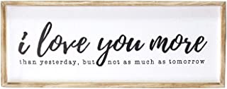 Photo 1 of (PUNCTURED) Stratton Home Décor Stratton Home Decor I Love You More Oversized Wall Art, 12.00" W X 1.00" D X 32.00" H, Natural, White
