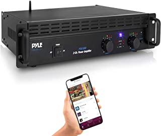 Photo 1 of (MISSING POWERCORDS) Professional Audio Bluetooth Power Amplifier - 2-Channel Rack Mount Bridgeable, LED Indicators, Shockproof Binding Posts, Cooling Fans 1000 Watt - Pyle PTA1000
