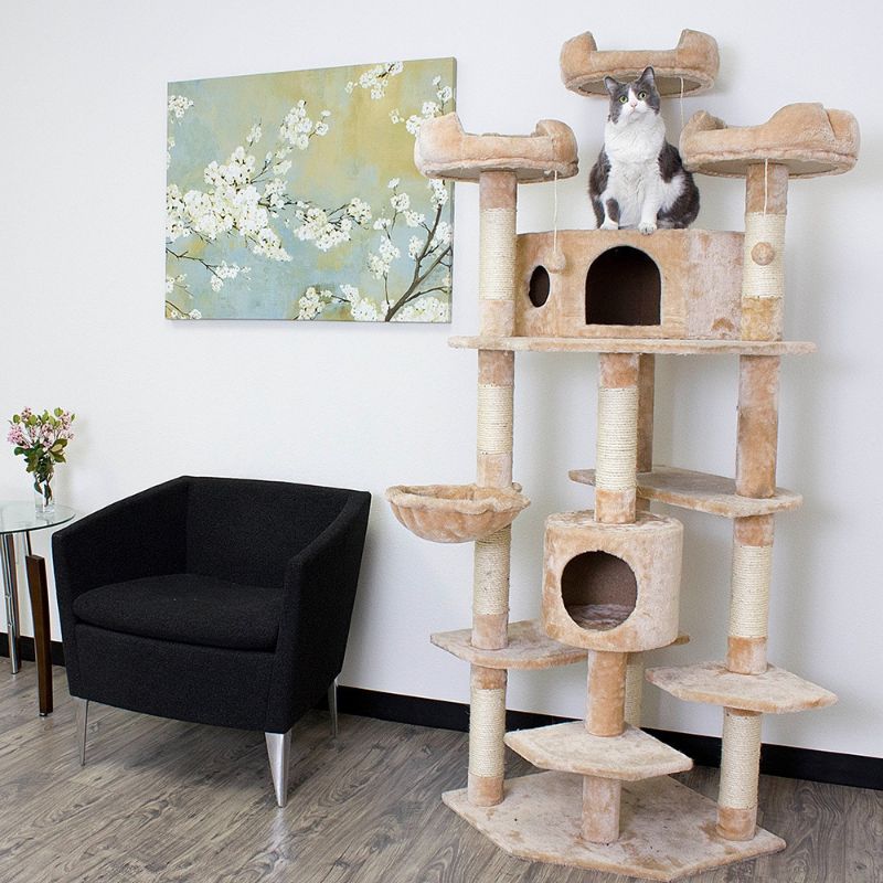 Photo 1 of (PARTS ONLY; MISSING COMPONENTS/MANUAL) Kitty Mansions Denver Cat Tree, 73 H
