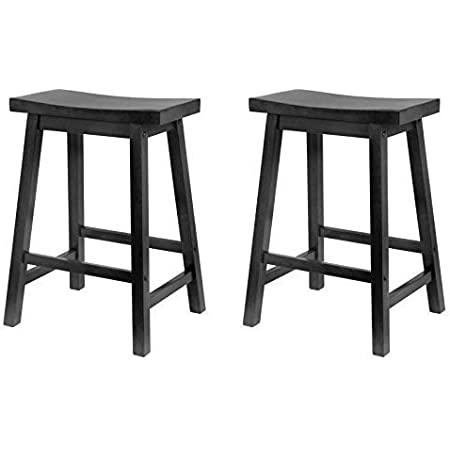 Photo 1 of (CRACKED; WOBBLY LEGS; COSMETIC DAMAGES) Stools, 24" Black pair of 2