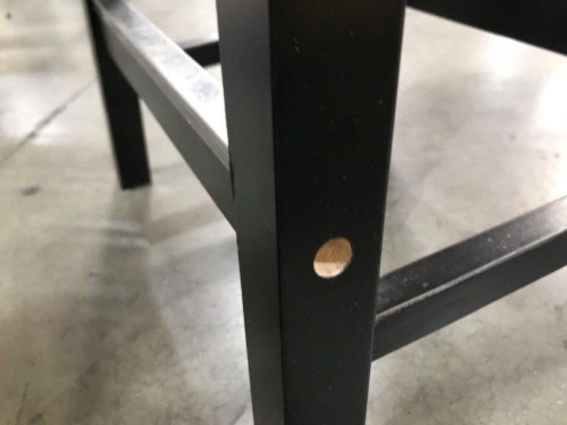 Photo 1 of (CRACKED; WOBBLY LEGS; COSMETIC DAMAGES) Stools, 24" Black pair of 2