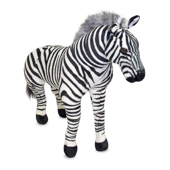 Photo 1 of toy stuffed zebra, 32"H x 39"W
