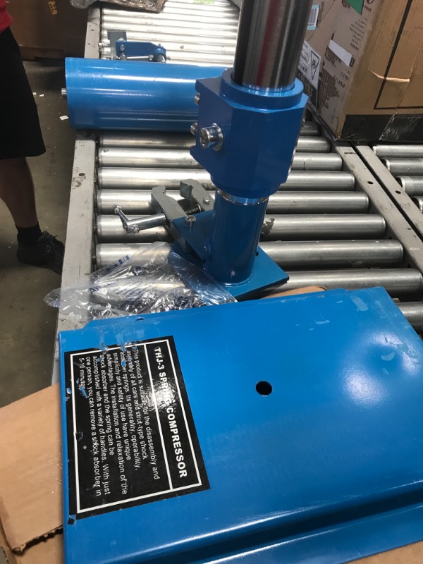 Photo 2 of (Parts Only) HTTMT- Heavy Duty Hydraulic Vehicle Auto Spring Compressor Hand Operate Spring Coil Compressor Jack Compression Strut Rising Handle (Maximum Height 16.92" (430 mm) [P/N: ET-CAR-FIX003A-Blue]