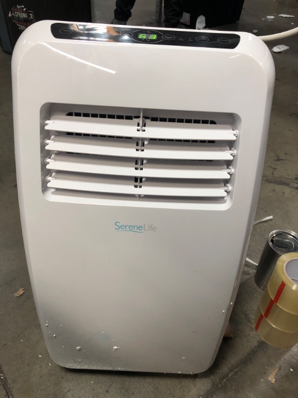 Photo 3 of (missing attrachments) SereneLife SLPAC8 Portable Air Conditioner Compact Home AC Cooling Unit with Built-in Dehumidifier & Fan Modes, Quiet Operation, Includes Window Mount Kit, 8,000 BTU, White