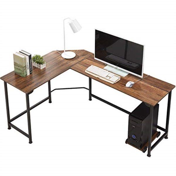 Photo 1 of (MISSING TABLE/HARDWARE )VASAGLE L-Shaped Computer Desk, 58-Inch Corner Desk for Study