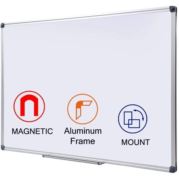Photo 1 of (MISSING TRAY; PUNCTURED; DENTED BOARD) DexBoard 48 x 36 Inch Large Magnetic Dry Erase Board with Pen Tray