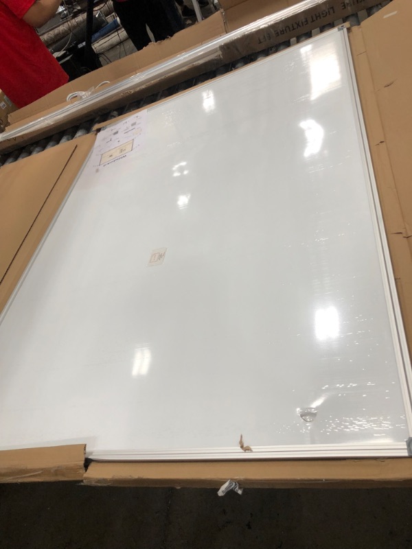 Photo 4 of (MISSING TRAY; PUNCTURED; DENTED BOARD) DexBoard 48 x 36 Inch Large Magnetic Dry Erase Board with Pen Tray