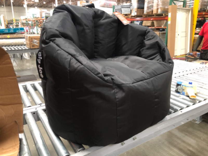 Photo 2 of (TORN SEAM) Big Joe Milano Bean Bag Chair Stretch Limo Black