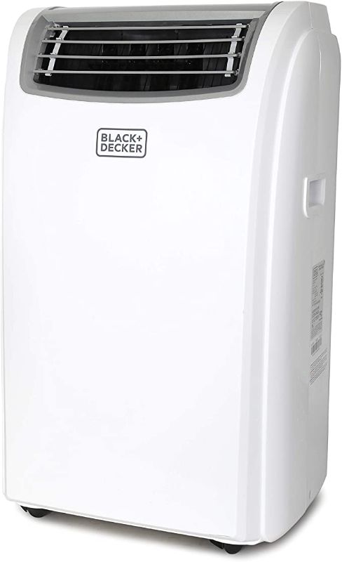 Photo 1 of (BROKEN WHEEL BASES; MISSING ATTACHMENTS) BLACK+DECKER 14,000 BTU Portable Air Conditioner with Heat and Remote Control, White
