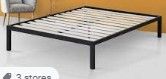 Photo 1 of (PARTS ONLY) Metal Bed Frame with Wooden Slats, Unknown Make/Model/Size