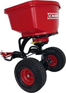 Photo 1 of (NOT FUNCTIONAL-BROKEN WHEELS JOINTS) Chapin 8620B 150 lb Tow Behind Spreader with Auto-Stop, Red 8620B 150 lb Tow Behind Spreader with Auto-Stop