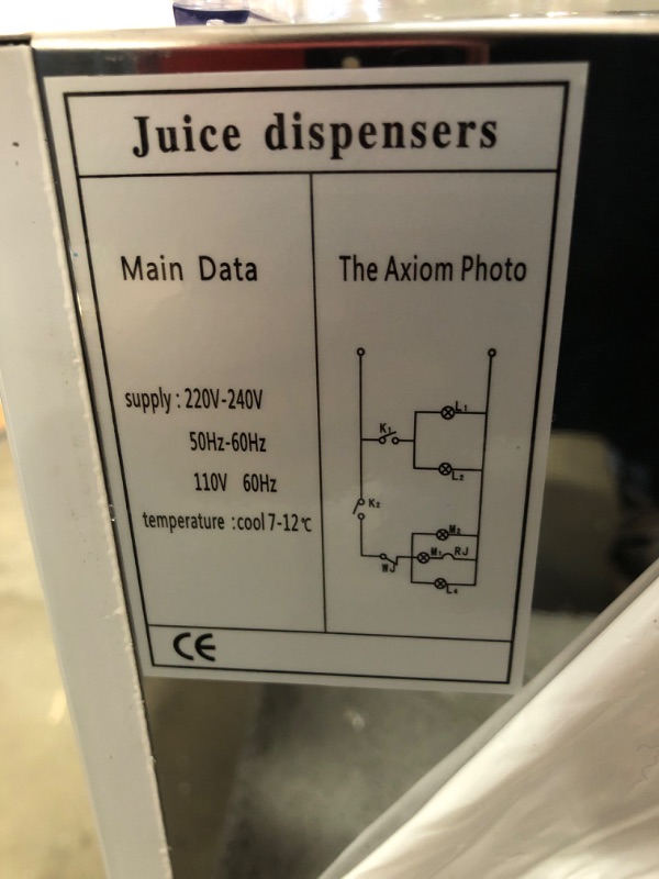 Photo 2 of 10V Commercial Beverage Dispenser,9.5 Gallon 36L 2 Tanks Juice Dispenser Commercial,18 Liter Per Tank 300W Stainless Steel Food Grade Material Ice Tea Drink Dispenser Equipped with Thermostat Controller
