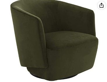 Photo 1 of Amazon Brand - Rivet Coen Modern Velvet Upholstered Accent Swivel Chair, 30"W, Forest Green
