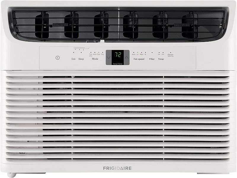 Photo 1 of POWERS ON**
Frigidaire 10,000 BTU 115V Window-Mounted Compact Air Conditioner with Remote Control, White
