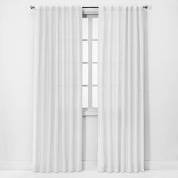 Photo 1 of 1pc Light Filtering Linen Window Curtain Panel - Threshold™

