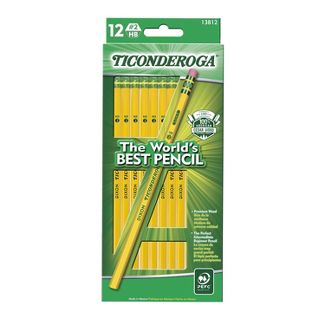 Photo 1 of 6 12PACKS Ticonderoga 13806 Pre-Sharpened Pencil, Hb, 2, Yellow, Dozen
