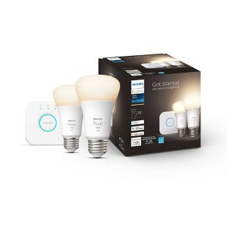 Photo 1 of Philips Hue 2pk A19 LED Starter Kit with Bridge White

