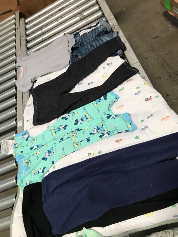Photo 1 of *** TODDLER CLOTHES BUNDLE***
4T PANTS 4T SHIRT 3 T SHORTS AND 3T MICKEY ONESIE(STAINED)