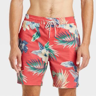 Photo 1 of Men's 7" Tropical Garden Swim Trunks - Goodfellow & Co™ Red
SIZE XL