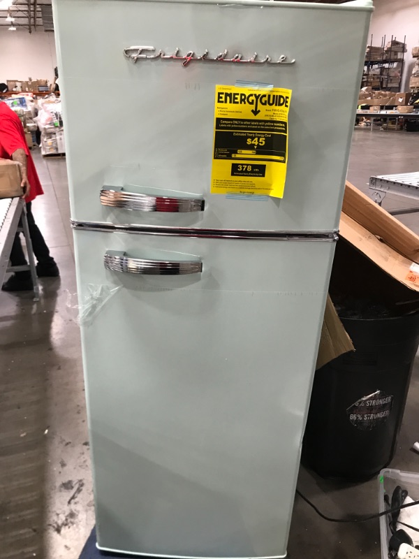 Photo 2 of Frigidaire EFR753-MINT 2 Door Apartment Size Refrigerator with Freezer, 7.5 cu ft, Retro, Mint
