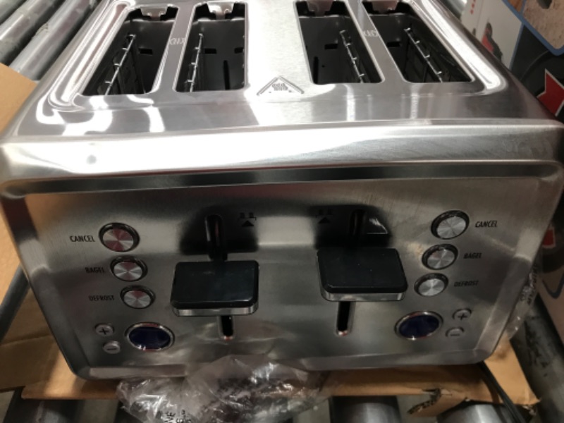 Photo 3 of Hamilton Beach 24796 Toaster, Digital, with Bagel & Defrost Settings, Toast Boost, Slide-Out Crumb Tray, Auto-Shutoff and Cancel Button, 4-Slice, Stainless Steel
