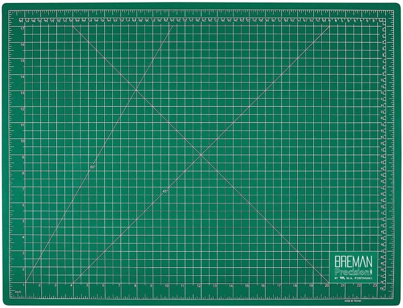 Photo 1 of Breman Precision Self Healing Cutting Mat 23X35 Inch - Rotary Cutting Mats for Crafts - Great Craft Cutting Board for Crafting & Quilting - 2 Sided 5 Ply PVC Self Healing Mat - 18x24 Craft Cutting Mat
