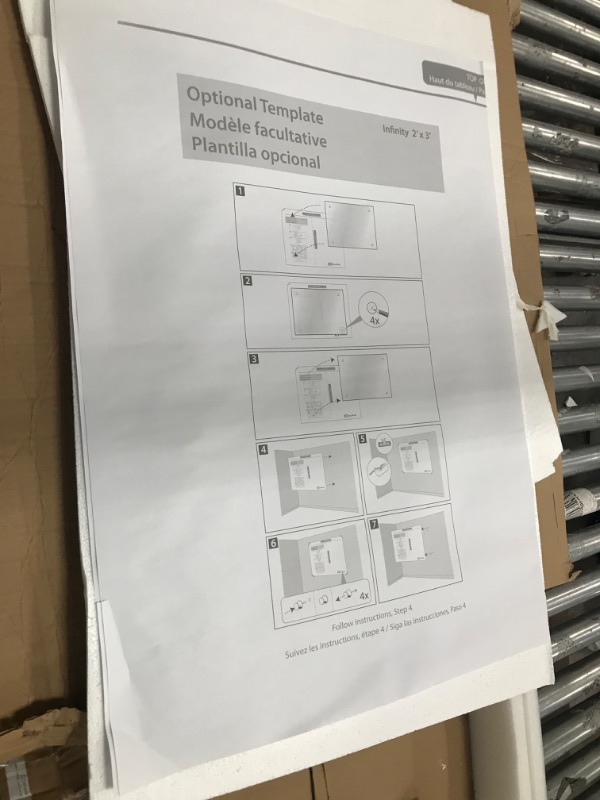 Photo 3 of Quartet Glass Whiteboard, Magnetic Dry Erase White Board, 3' x 2', Frameless, Brilliance White (G23624W)
