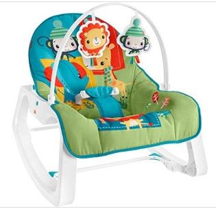 Photo 1 of Fisher-Price Infant-to-Toddler Rocker Colorful Jungle Baby Rocking Chair with Toys for Soothing or Playtime from Infant to Toddler
