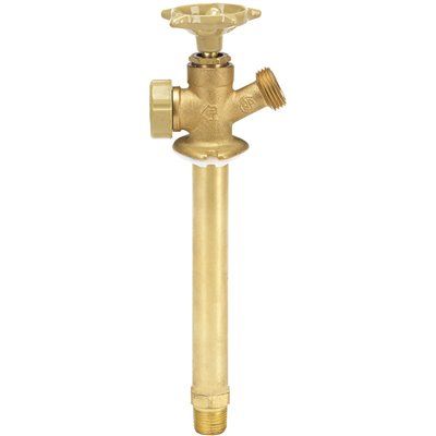 Photo 1 of 
Everbilt
1/2 in. x 3/4 in. x 12 in. MPT/SWT x MHT Brass Anti-Siphon Frost Free Sillcock Valve with Multi-Turn Operation