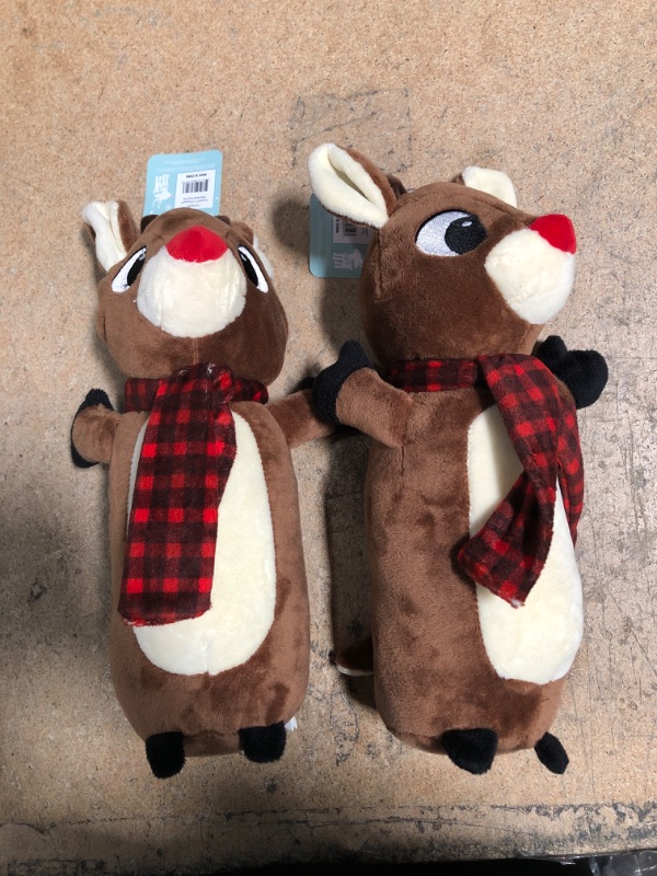 Photo 2 of 2 Sets of Rudolph the Red Nose Reindeer Toys for Dogs | 12 Inch Long Dog Toy, Plush Dog Chew Toy