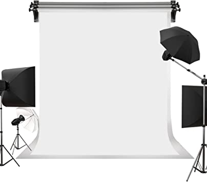 Photo 1 of 2 Sets of Kate 5ft×7ft Solid White Backdrop Portrait Background for Photography Studio Children and Headshots Background for Photography Video and Television