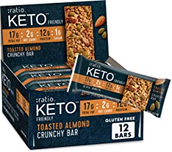Photo 1 of :ratio KETO friendly Toasted Almond Crunchy Bar, Gluten Free, 1.45 oz, 12 ct ** BB 6/20/22**