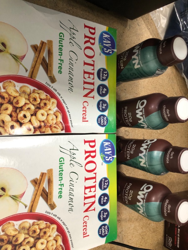 Photo 1 of  protein cereal(bb 7/6/22)  and owyn 20 protein shakes  (bb 11/3/22)