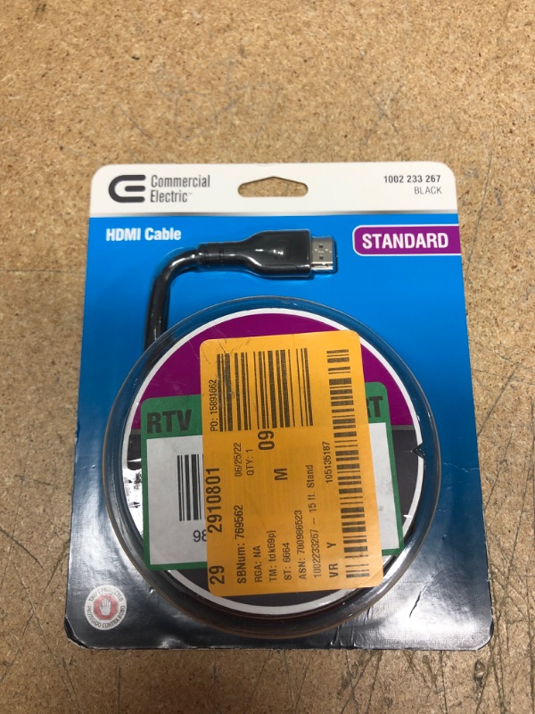 Photo 2 of Commercial Electric
15 ft. Standard HDMI Cable