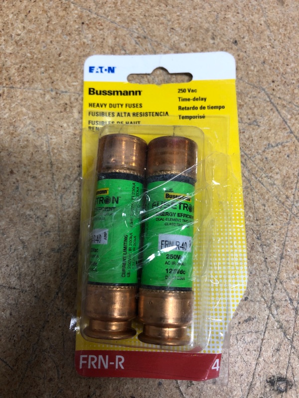 Photo 2 of Cooper Bussmann
FRN Series 40 Amp Brass Time-Delay Cartridge Fuses (2-Pack)