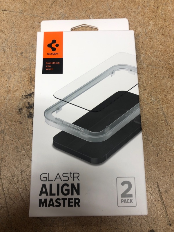 Photo 2 of Spigen Tempered Glass Screen Protector [GlasTR AlignMaster] designed for iPhone 13 (2021) / iPhone 13 Pro (2021) - Edge to Edge Protection / 2 Pack