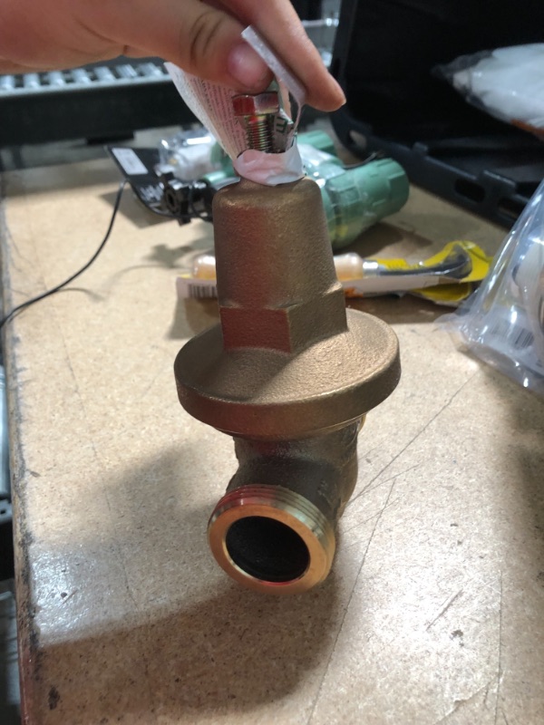 Photo 3 of 1 in. Brass Water Pressure-Reducing Double-Union FNPT Valve
