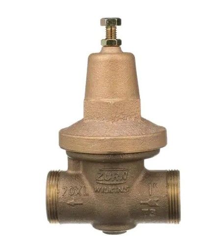 Photo 1 of 1 in. Brass Water Pressure-Reducing Double-Union FNPT Valve
