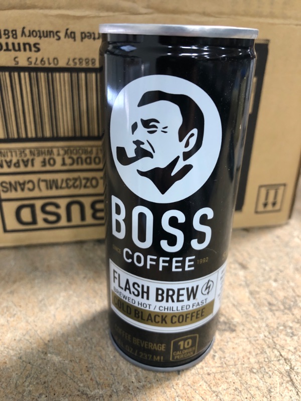 Photo 2 of ***Exp 5/30/22***BOSS Coffee by Suntory - Japanese Flash Brew Original Black Coffee, 8oz 12 Pack, Imported from Japan, Espresso Doubleshot, Ready to Drink, Keto Friendly, Vegan, No Sugar, No Gluten, No Dairy