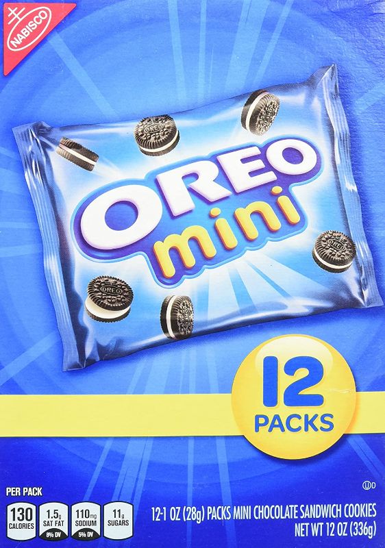 Photo 1 of ***Exp 08/16/22*** Nabisco, Oreo Mini Sandwich Cookies, 12-Count (3oz Bags)