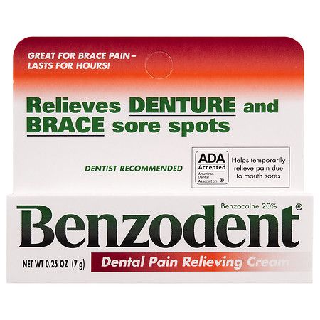 Photo 1 of 2 pack**Benzodent Dental Pain Relieving Cream 0.25 Oz by Benzodent
