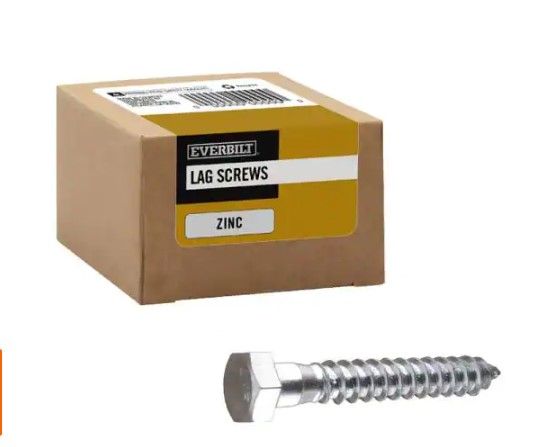 Photo 1 of **SETS OF 2 **
3/8 in. x 3 in. Hex Zinc Plated Lag Screw (25-Pack)
